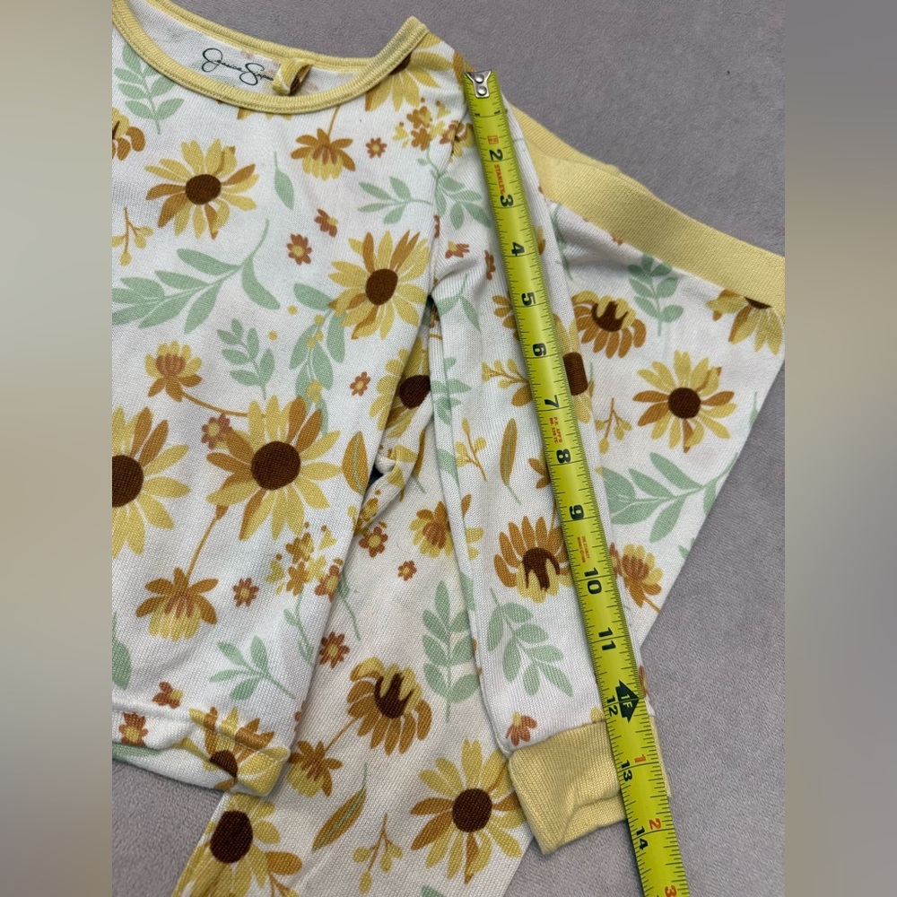 Jessica Simpson 2Pc Pajama Set 3T Sunflower Girls Sleepwear Floral Spring Easter - Picture 5 of 9